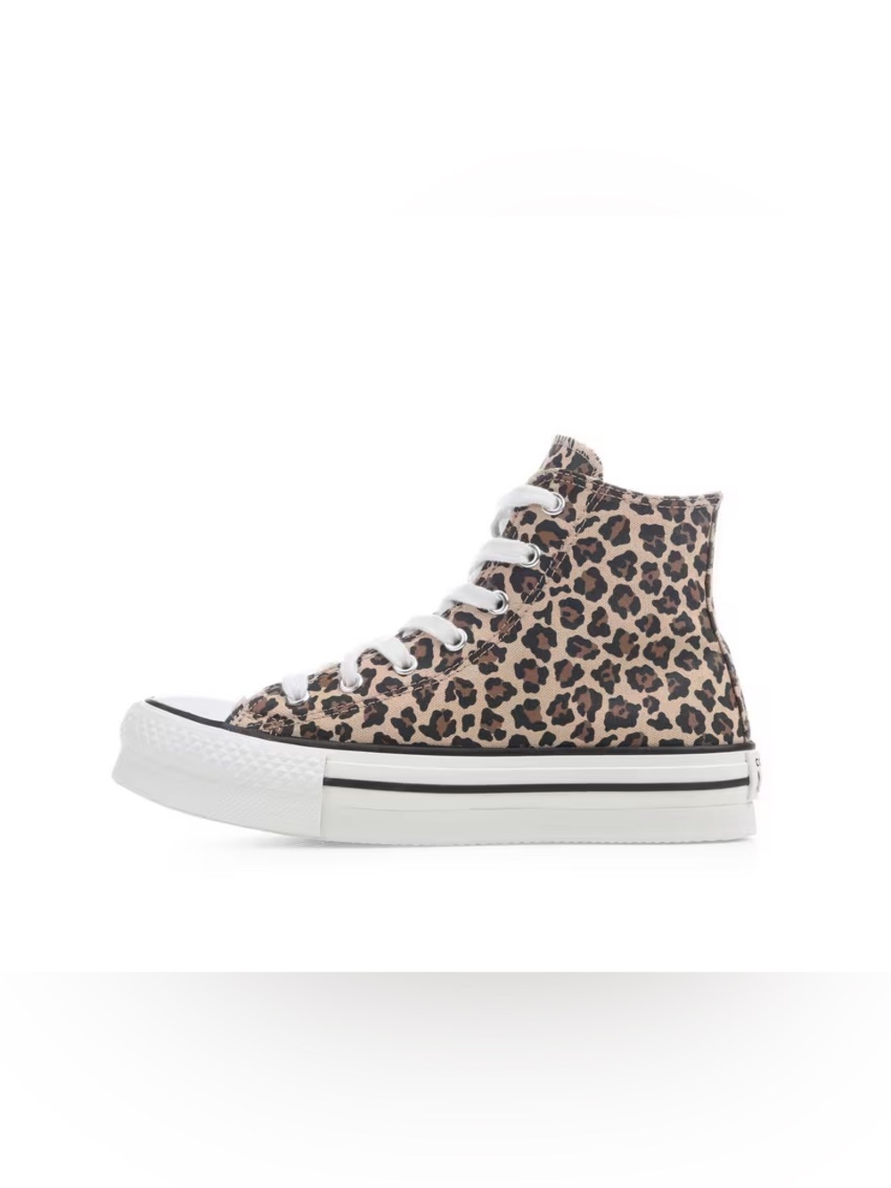 GIRLS' CONVERSE BIG KID CHUCK TAYLOR LIFT Platform CHEETAH SNEAKERS - Picture 3 of 3